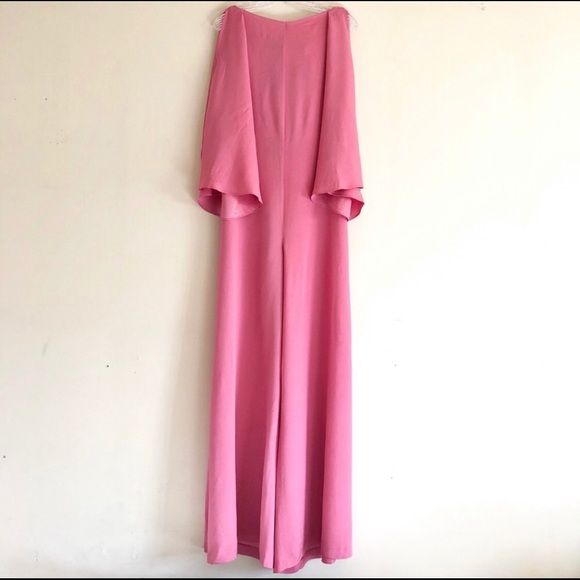 Massimo Dutti Limited-edition Pink Slit Sleeves Wide Leg Jumpsuit Size 8 - Picture 2 of 7